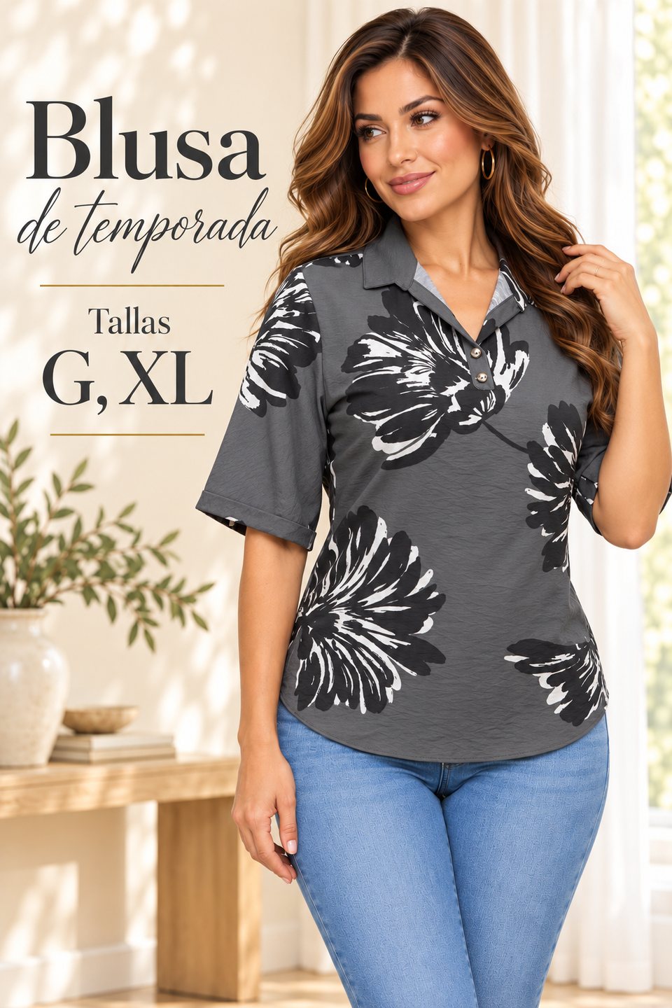 Camisera Fingida Flores